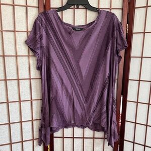 Simply Vera Vera Wang  Purple Top, size XL